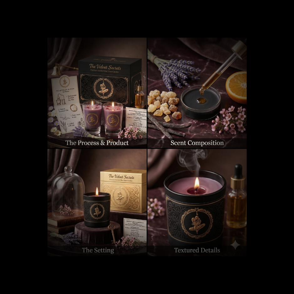 The Velvet Secrets Black Edition Candle – Premium Luxury Scented Candle - Image 3